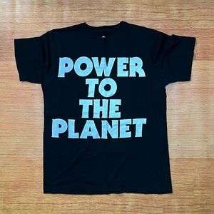 Vintage Element Organic T-Shirt Power to the Planet Black Large